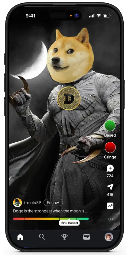 Screenshot from the Based app
